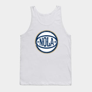 NOLA Retro Ball - White Tank Top